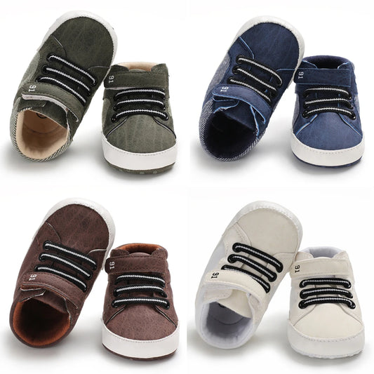 Leather Sports Crib Soft First Walker Shoes