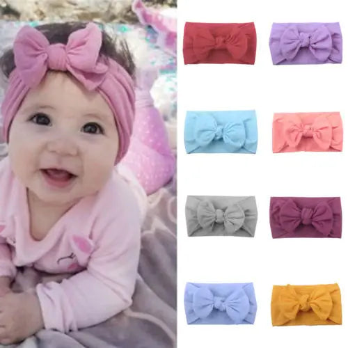 Elastic Wrap 12 Colors Baby Bowknot