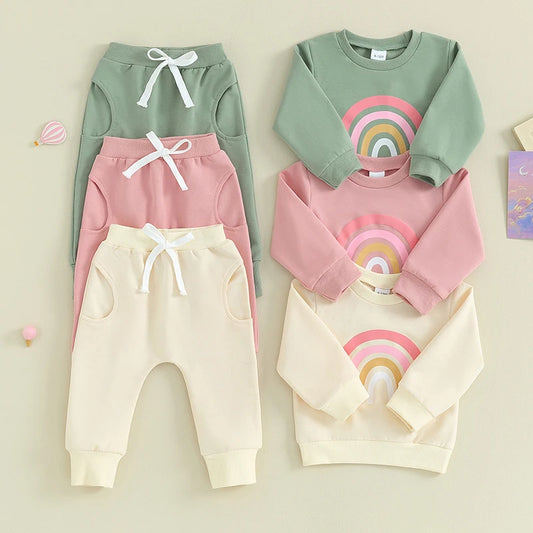Baby Girls Toddler Rainbow Outfits