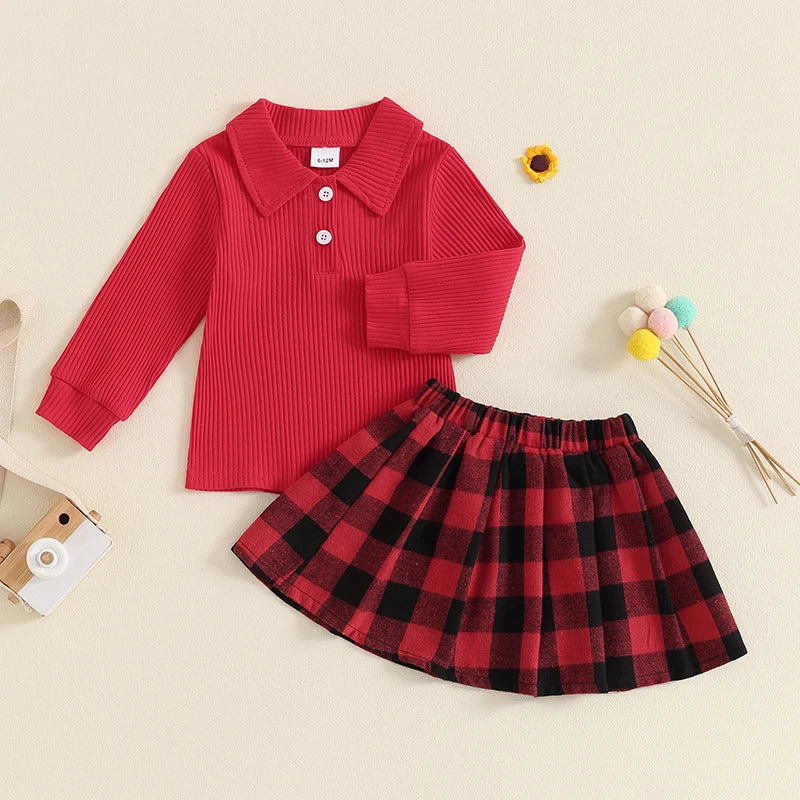 Kids Girls Skirt Set