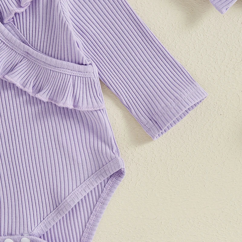 Romper with Patchwork Pants and Bowknot Set