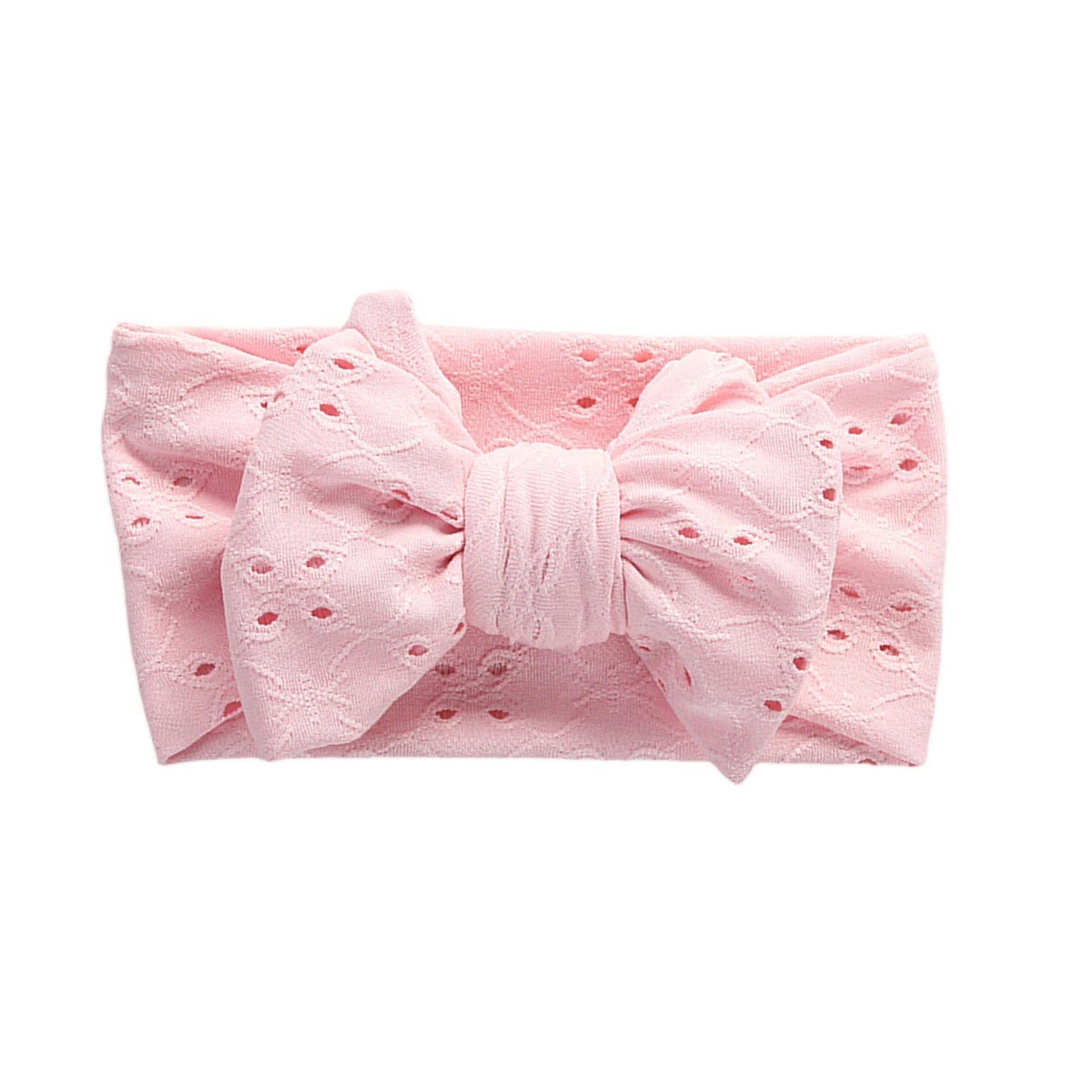 Embroidered Lace Hollow Hole Stretch Bow Headband