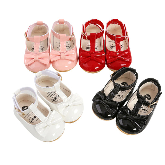 Soft Sole Bowknot Princess Wedding Shoes