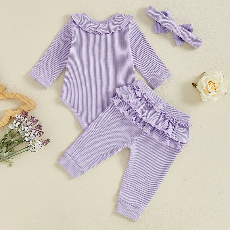 Romper with Patchwork Pants and Bowknot Set