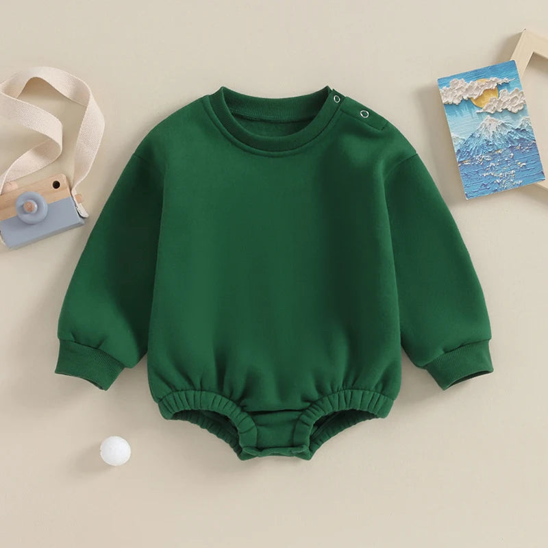 Fleece Solid Color Bubble Bodysuit