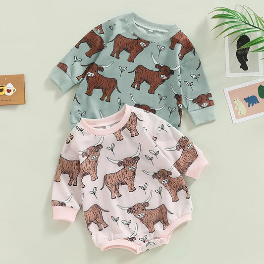 Print Casual Fall Baby Bodysuit