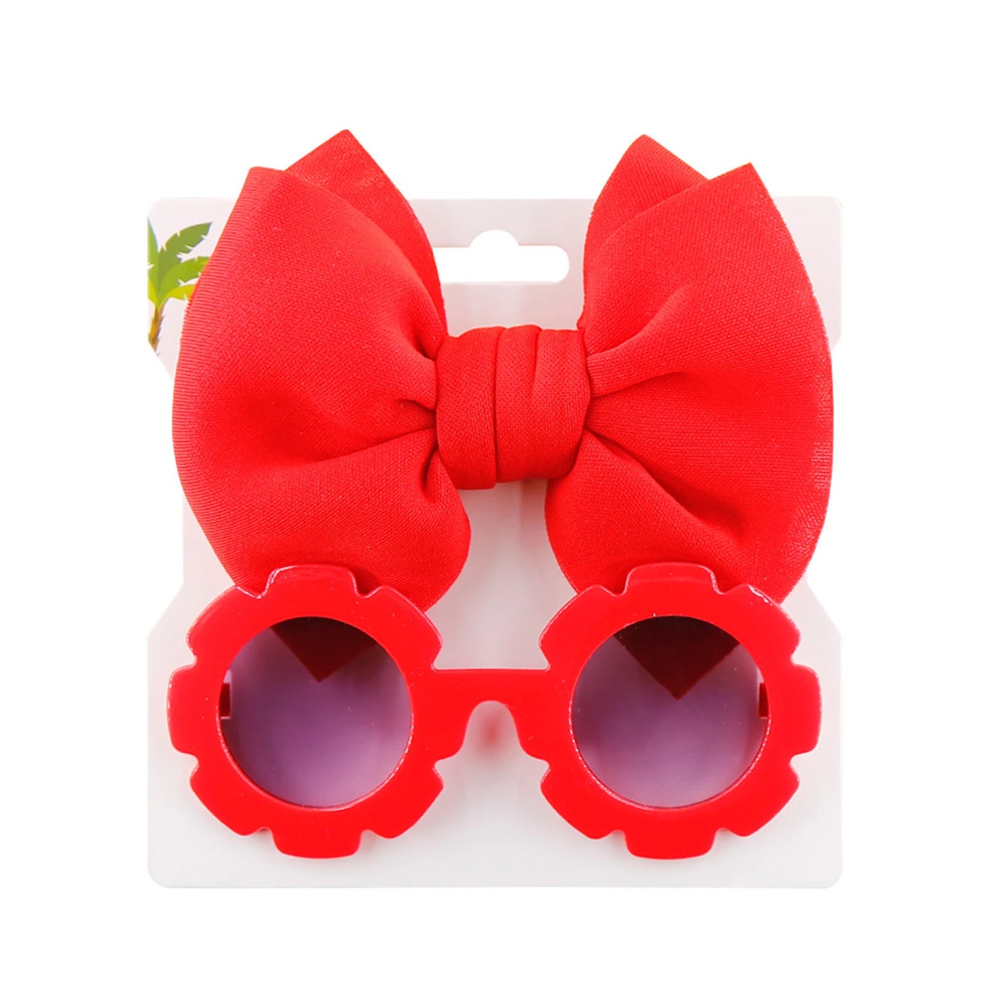 Flower Shape Sunglasses Bow Headband