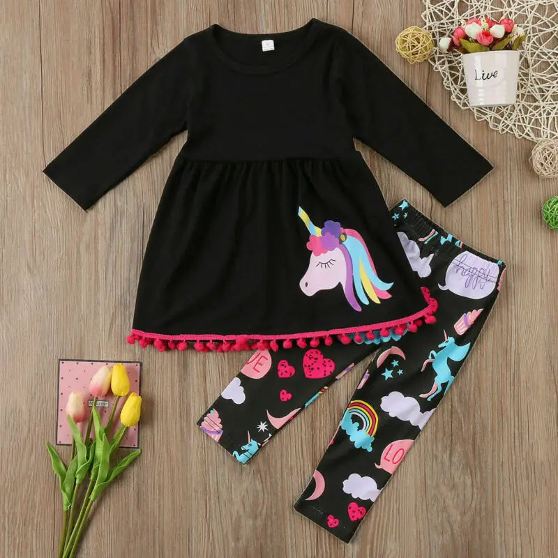 Dress + Floral Pant Clothing Set