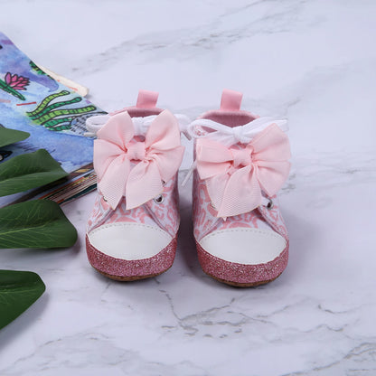 Leopard / Star Printed Bowknot Soft-Soled Shoes