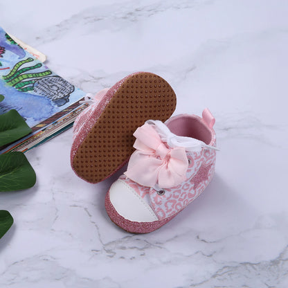 Leopard / Star Printed Bowknot Soft-Soled Shoes