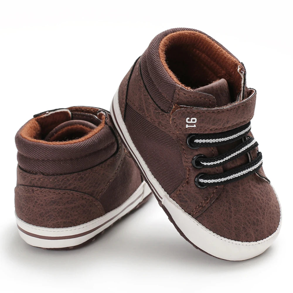 Leather Sports Crib Soft First Walker Shoes