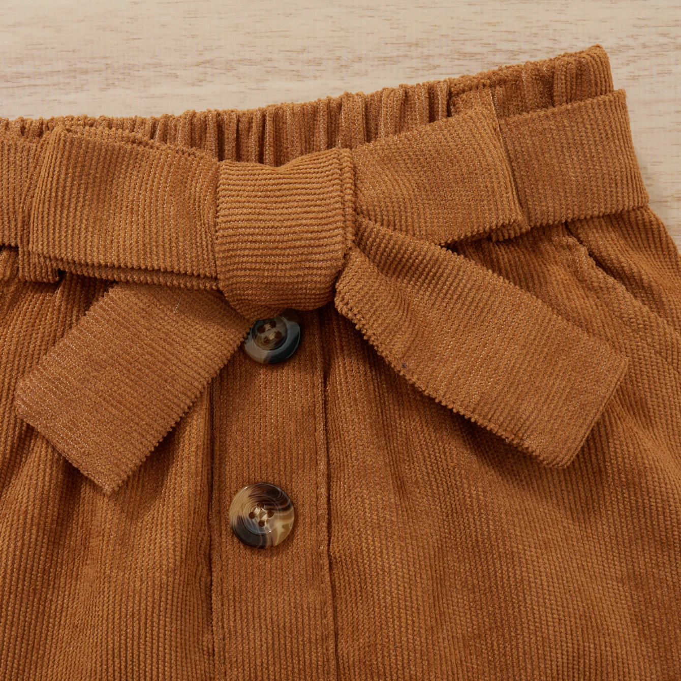 Solid O-Neck Top Black Shirt Bow Skirt