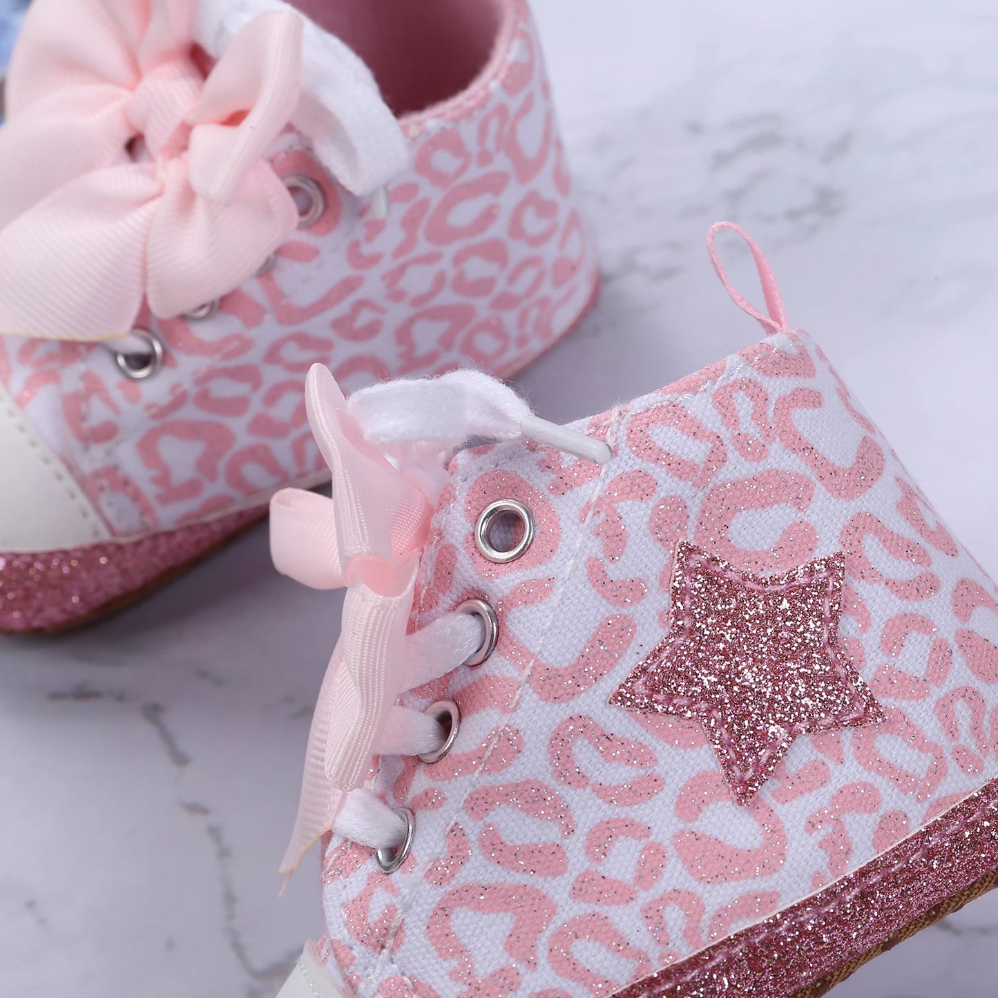 Leopard / Star Printed Bowknot Soft-Soled Shoes