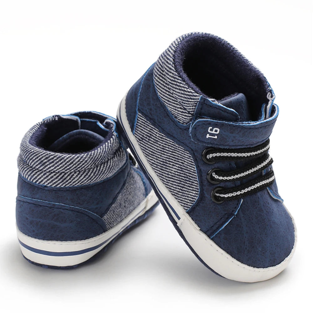 Leather Sports Crib Soft First Walker Shoes
