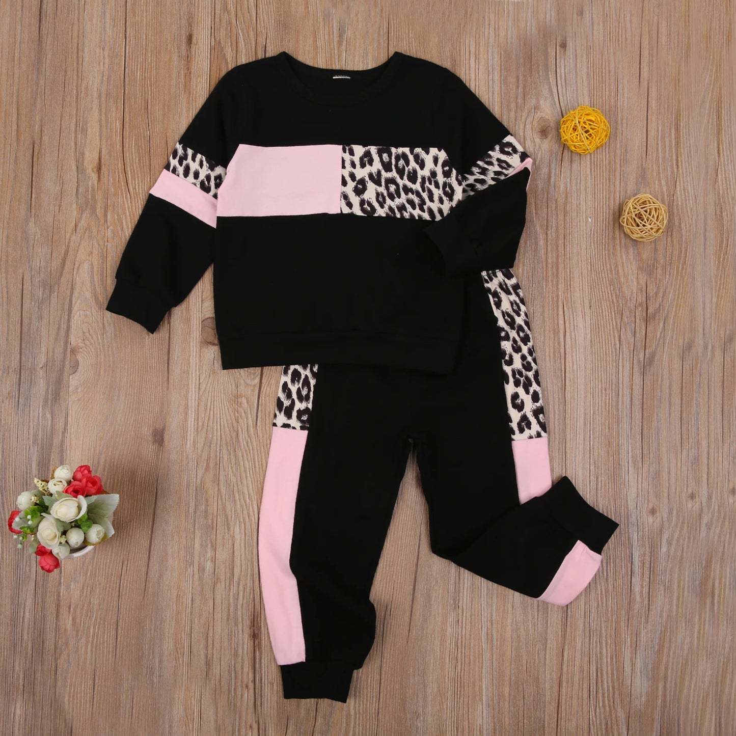 Leopard Pattern Shirt Long Pants Outfit