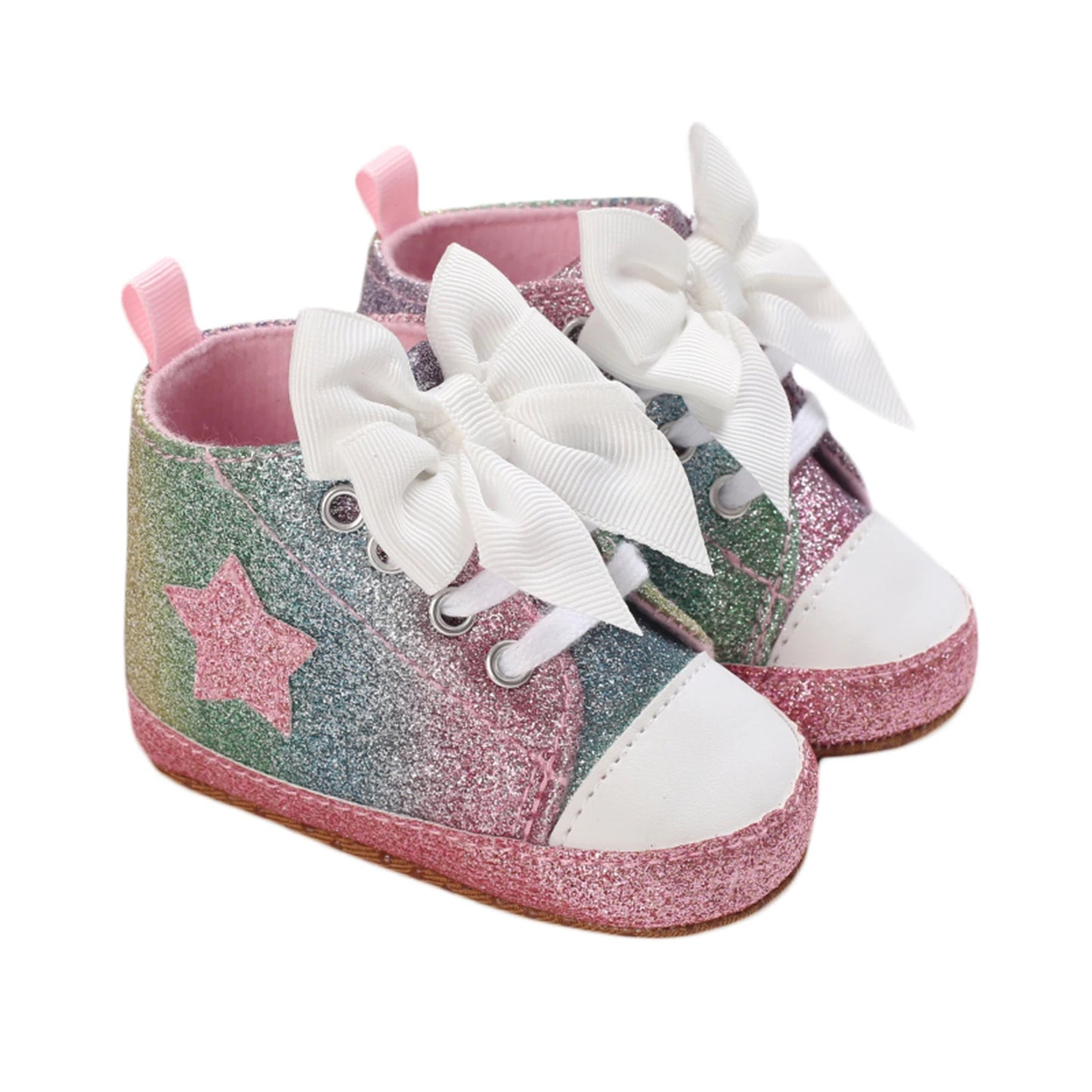 Leopard / Star Printed Bowknot Soft-Soled Shoes