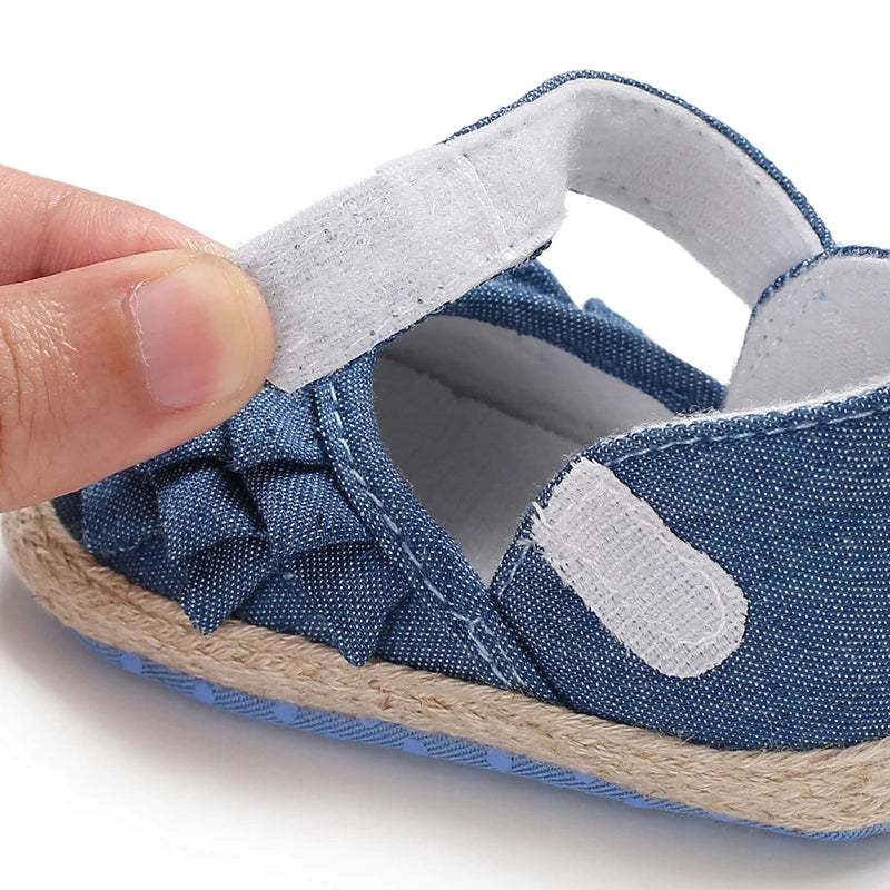 Baby Girl Flowers Soft Crib Shoes
