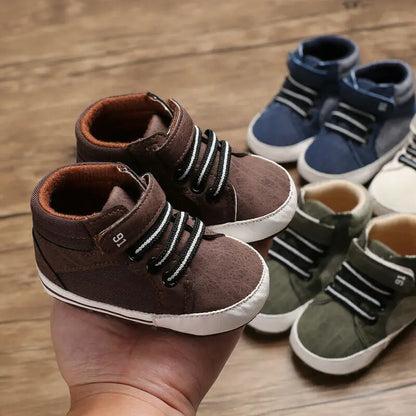 Leather Sports Crib Soft First Walker Shoes