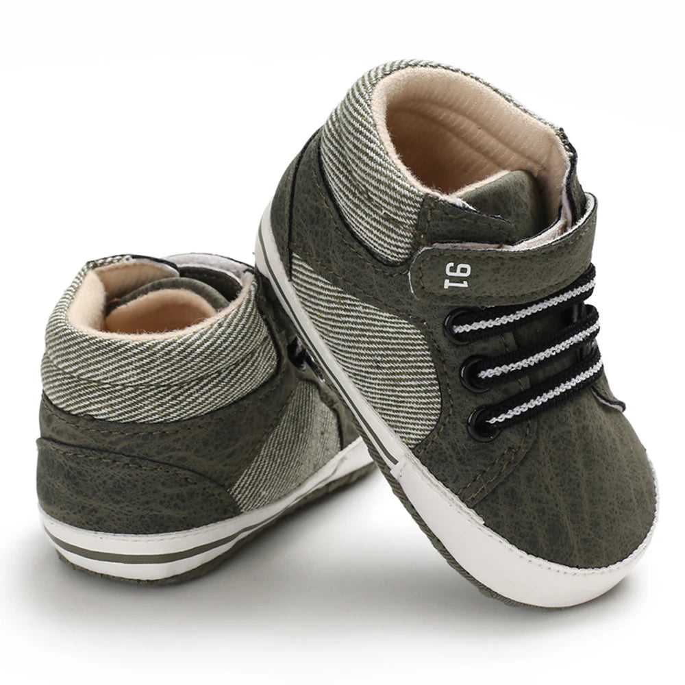 Leather Sports Crib Soft First Walker Shoes