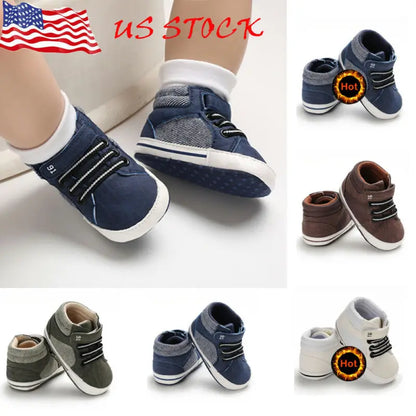 Leather Sports Crib Soft First Walker Shoes