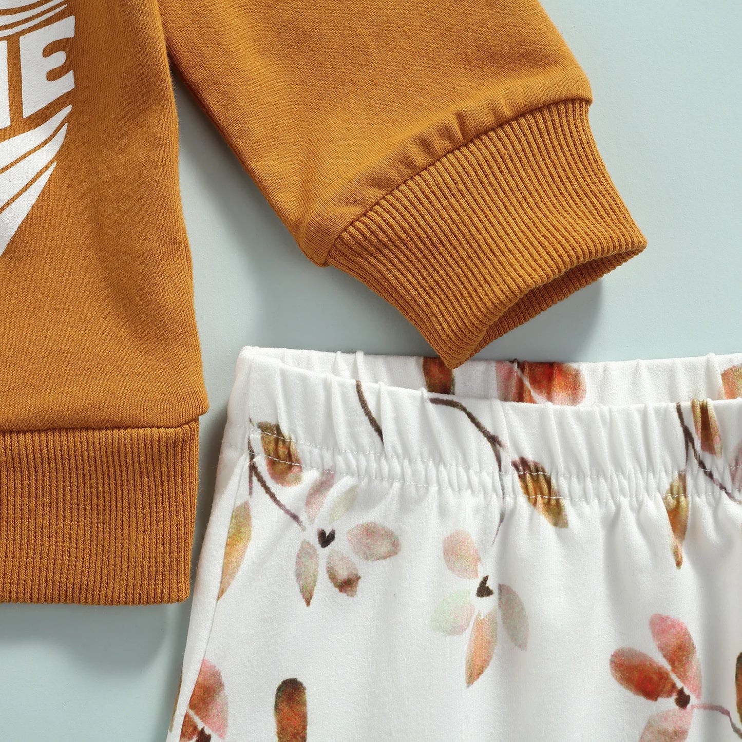 Letter Printed Top Long Pants Headband Set