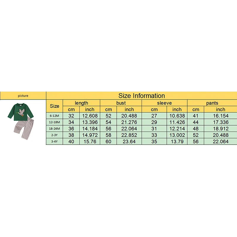 Duck T-shirt with Plaid Pants Clothing Set