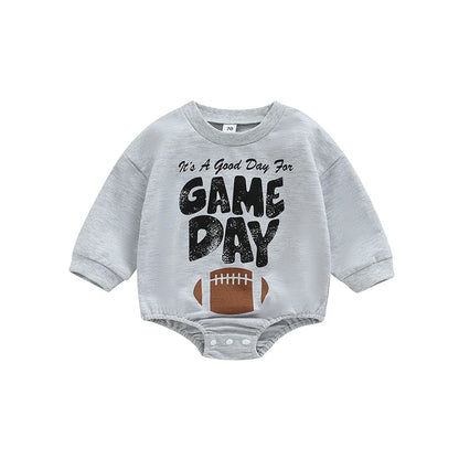 Rugby Letters Print Long Sleeve Bodysuit