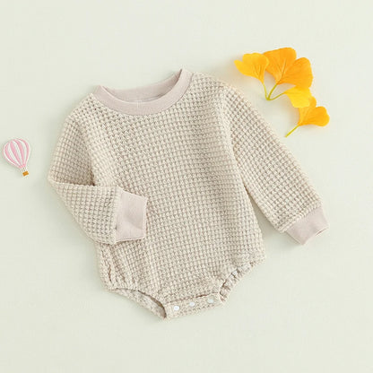 Solid Long Sleeve Crew Neck Bodysuit