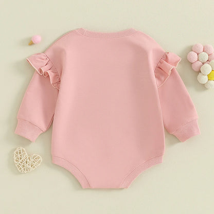Ruffle Long Sleeve Sweatshirt Bodysuit
