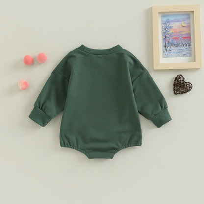 Cow Print Long Sleeve Round Neck Bodysuit