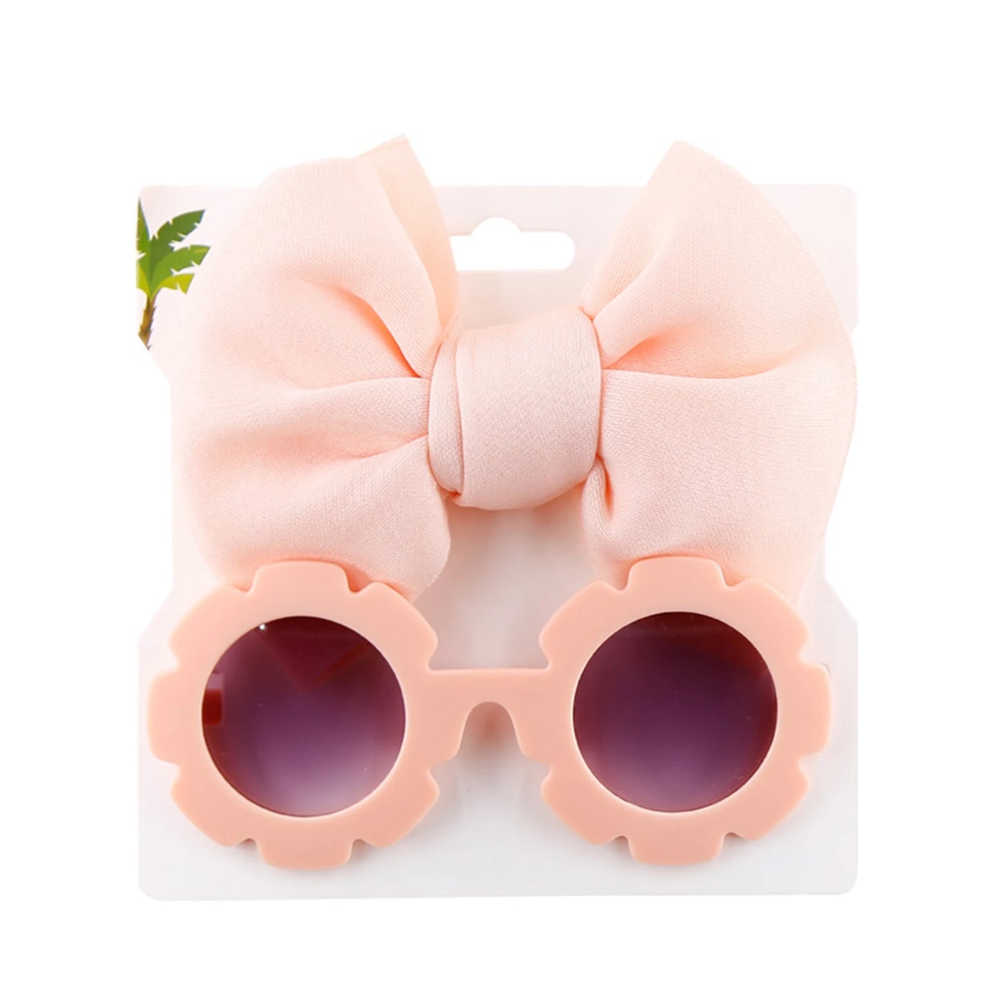 Flower Shape Sunglasses Bow Headband
