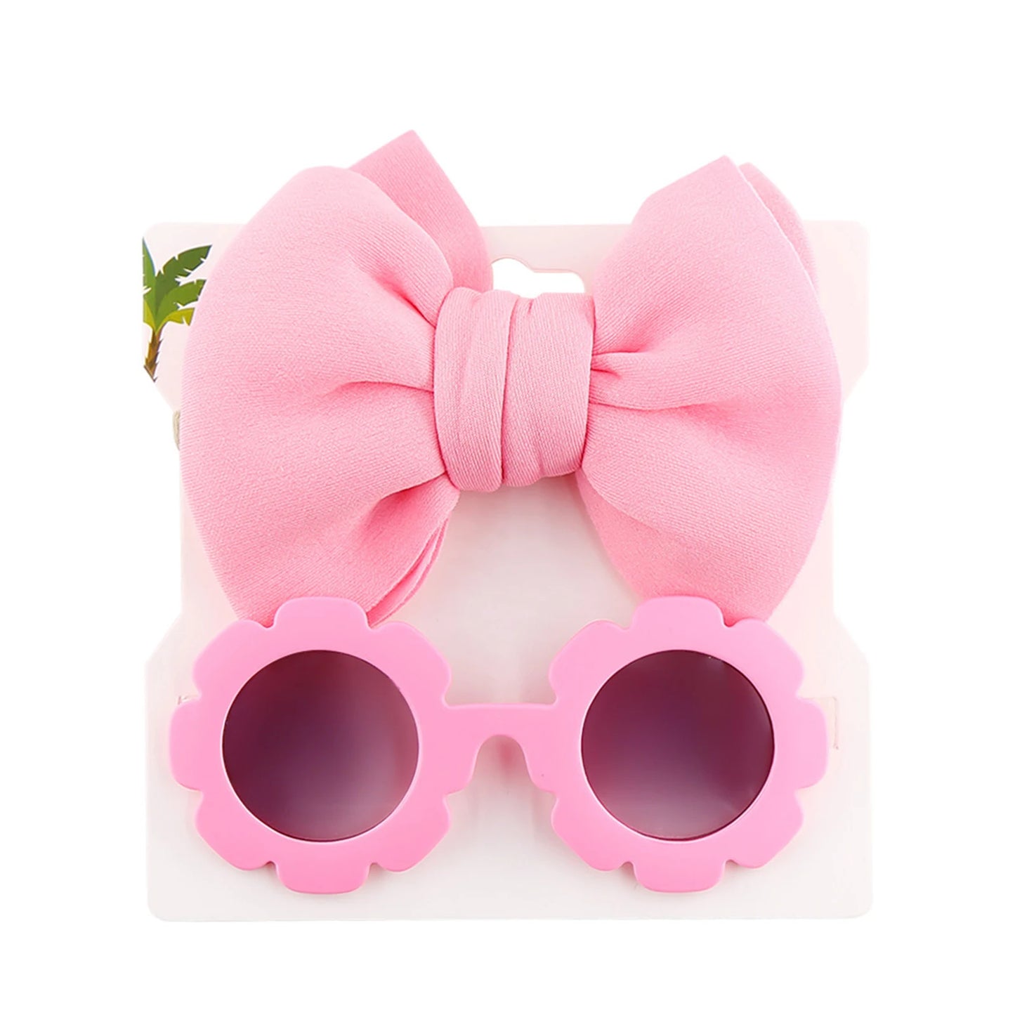 Flower Shape Sunglasses Bow Headband