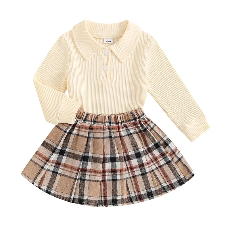 Kids Girls Skirt Set