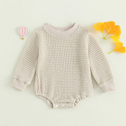 Solid Long Sleeve Crew Neck Bodysuit