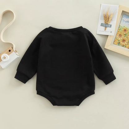 Print Loose Crotch Button Short Bodysuit