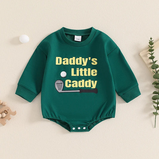 Golf Letter Print Round Neck Bodysuit