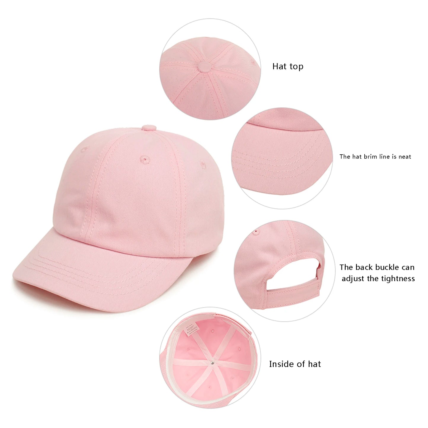 Cotton Adjustable Baseball Letter Hats