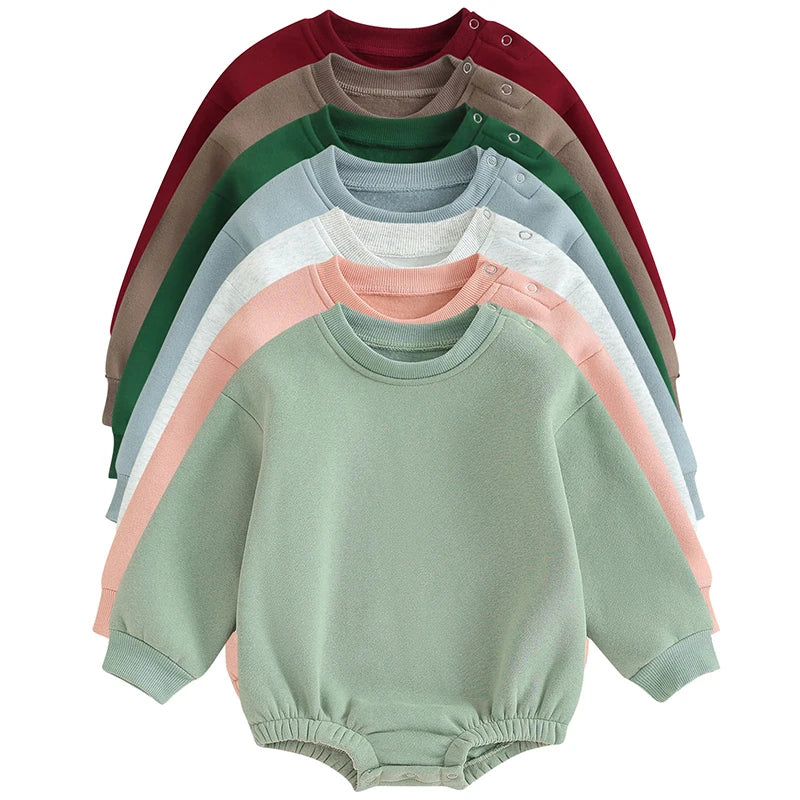 Fleece Solid Color Bubble Bodysuit