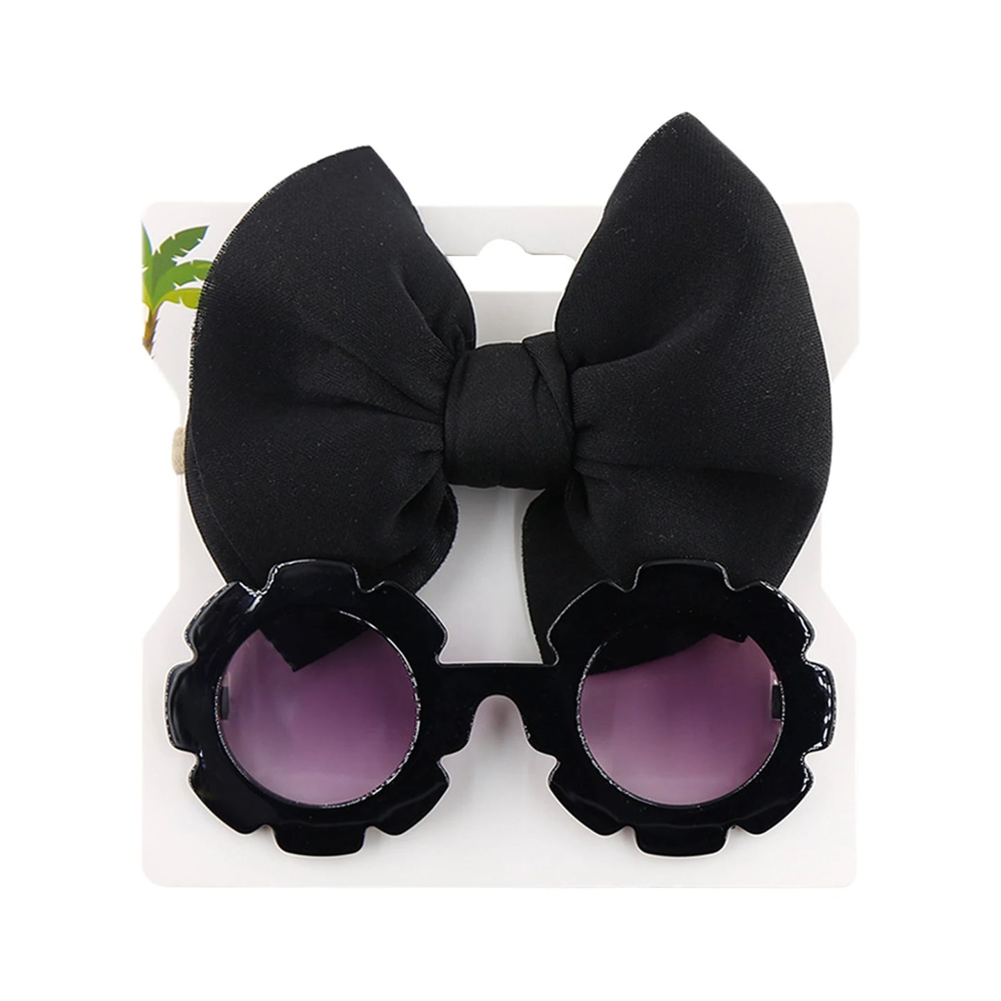 Flower Shape Sunglasses Bow Headband