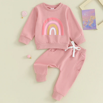 Baby Girls Toddler Rainbow Outfits
