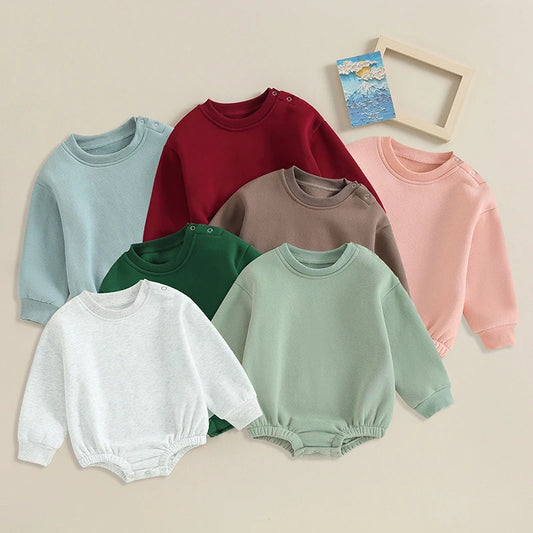 Fleece Solid Color Bubble Bodysuit