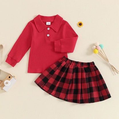 Kids Girls Skirt Set