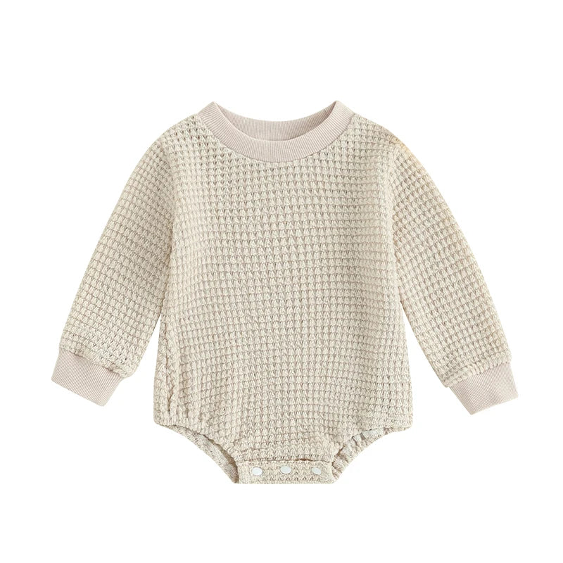 Solid Long Sleeve Crew Neck Bodysuit