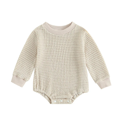 Solid Long Sleeve Crew Neck Bodysuit