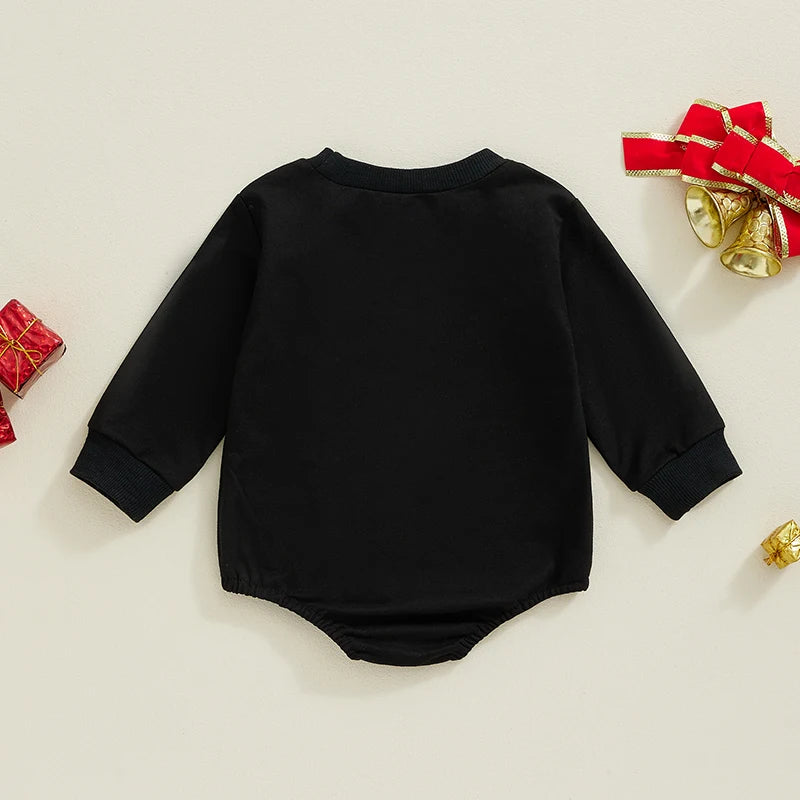 Letter Embroidery Long Sleeve Bodysuits