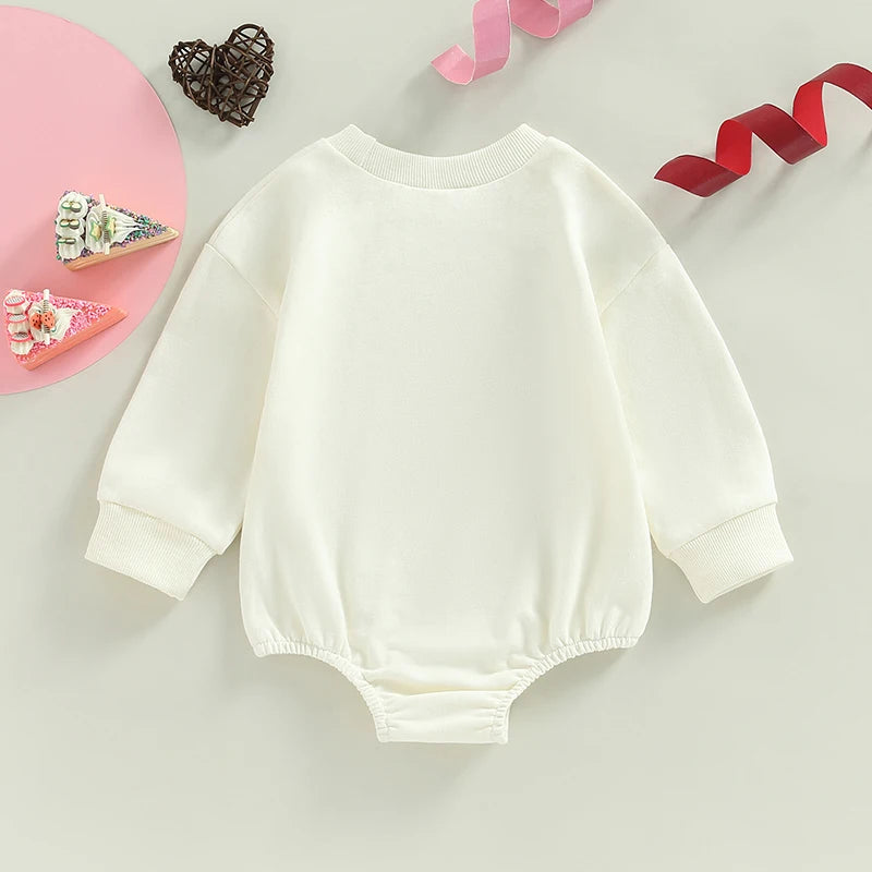 Letter Printed Long Sleeve Bodysuit
