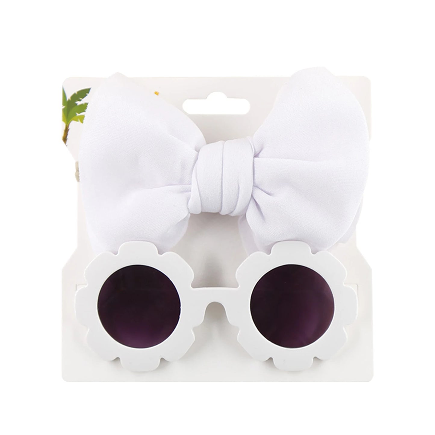 Flower Shape Sunglasses Bow Headband