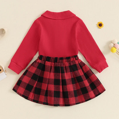 Kids Girls Skirt Set