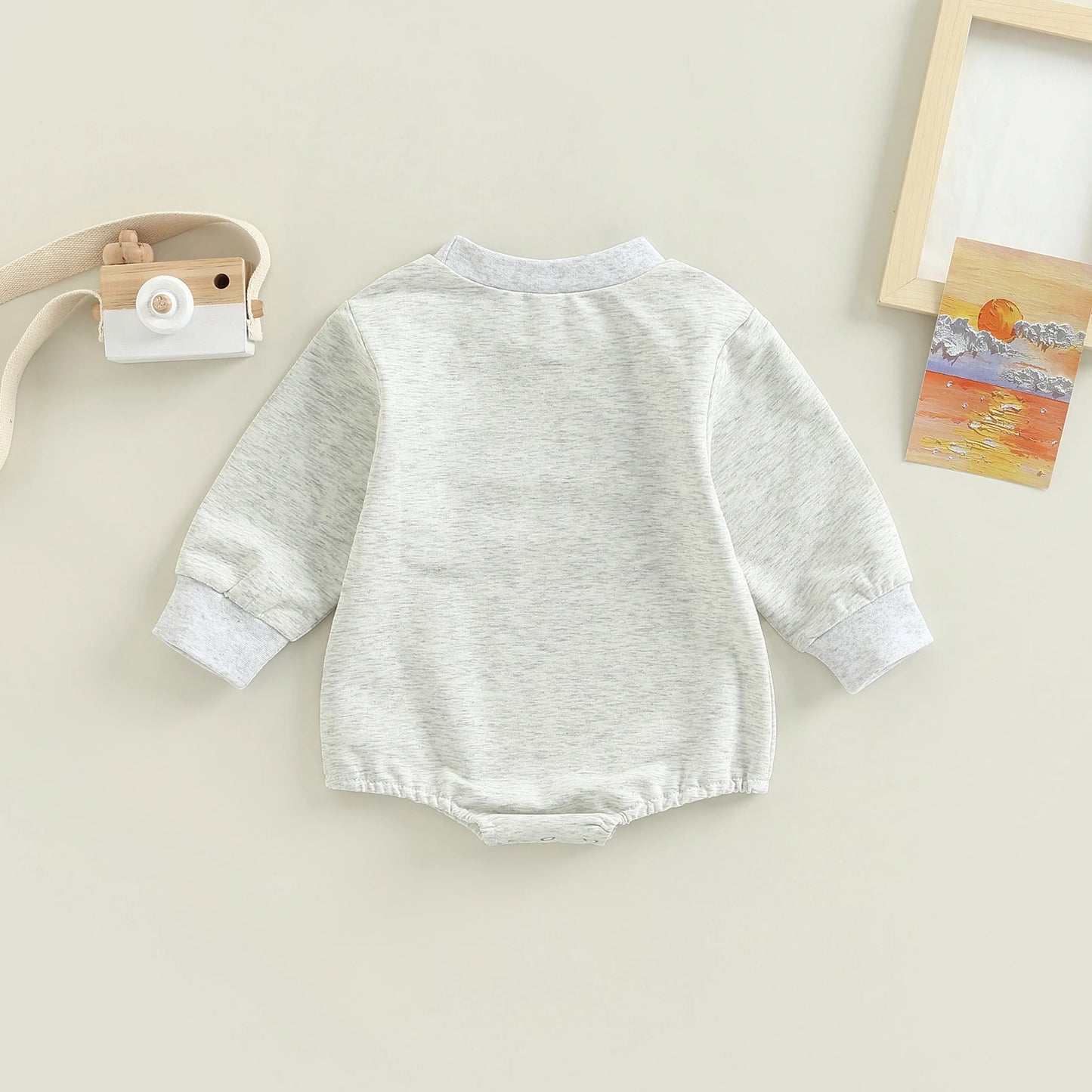 Rugby Letters Print Long Sleeve Bodysuit