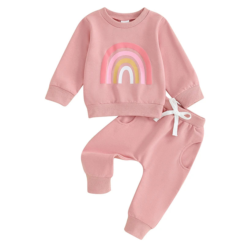 Baby Girls Toddler Rainbow Outfits